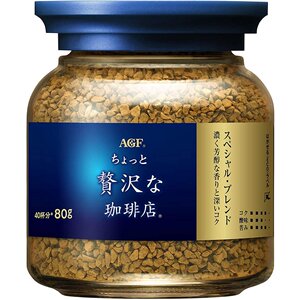 日本平价直邮 agf 蓝金瓶 速溶无砂糖冻干黑咖啡粉 单罐 80g