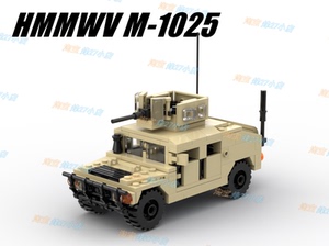 烽27小店悍马装甲车模型玩具兼容颗粒国产第三方brick军事积木moc