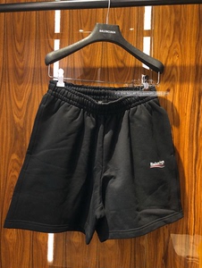 balenciaga/巴黎世家 新款可乐波浪字母刺绣休闲五分裤短裤男女款