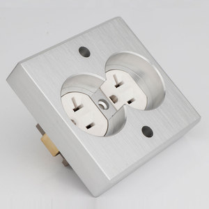 高档铝合金美标插芯插座面板 超厚20mm面板 家装电源插排入墙插