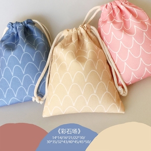 totu彩石场束口袋 日单布袋妈咪收纳袋可爱卡通环保购物袋儿童包