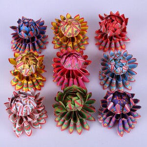 半梦半醒之间1110淘宝折纸七彩莲花彩纸手工折叠莲花半成品莲花纸