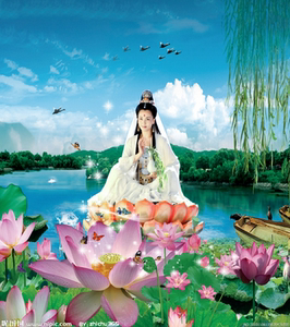 新款观音服装如来佛祖表演服菩萨南海观世音菩萨演出服全套包邮