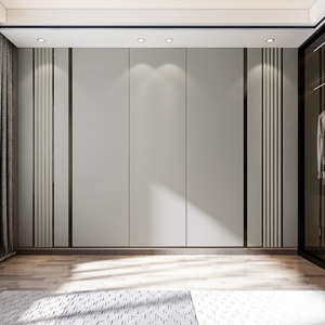 轻奢现代简约风格护墙板主卧室床头装饰客厅沙发电视机背景墙硬包