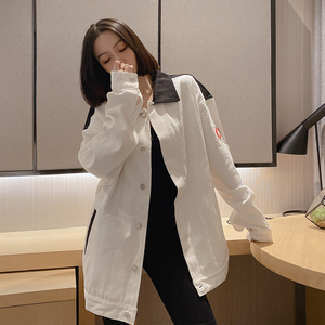 cavempt日系手掌捧月印花夹克秋冬宽松男女情侣牛仔上衣ce外套ins