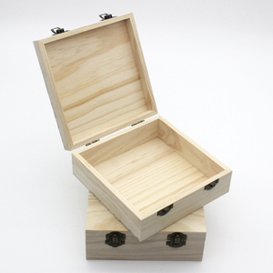 实木翻盖收纳盒木盒子桌面杂物收纳盒首饰盒礼品包装盒正方形木盒