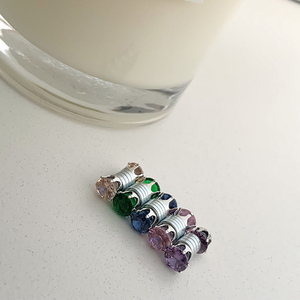 彩色锆石磁吸耳蜗夹无耳洞闪钻耳骨夹磁铁耳窝吸铁石耳夹简约百搭