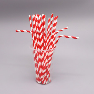 纸吸管弯管240*6mm单只纸包装平口弯头吸管果汁饮料吸管100支/包