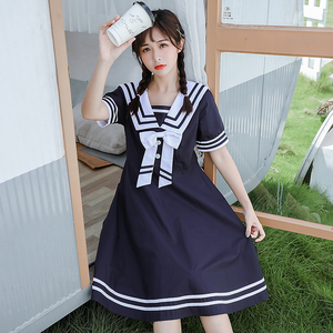 jk制服裙海军风连衣裙夏装日系学院风少女学生水手服班服女童裙子