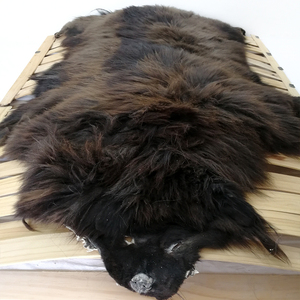 整张狼皮汽车坐垫仿真狼皮毛太师椅皮毛一体动物皮地毯沙发垫椅垫