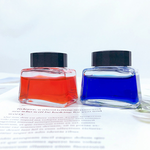 包邮30ml墨水瓶梯形玻璃瓶彩墨分装空瓶学生颜料瓶办公钢笔水瓶子