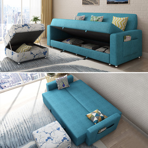 小户型储物沙发床三人位两用多功能收纳可折叠乳胶免洗科技布沙发