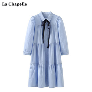 tb57987819淘宝拉夏贝尔pote泡泡袖黑白格子连衣裙女夏季法式复古