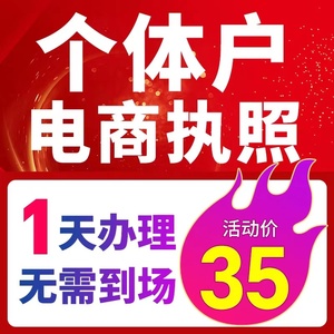 电商个体户营业执照代办注册公司注销办理抖音小店用佛山海南义乌