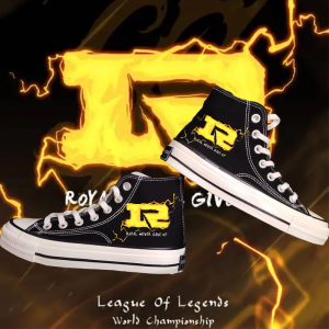 lol英雄联盟联名鞋rng战队周边鞋2021年游戏周边帆布鞋lpl鞋子男