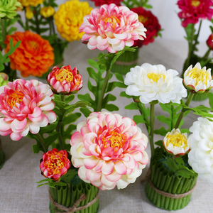 小盆栽塑料花小盆景搁板花卉客厅餐桌书柜摆放花艺仿真花装饰花