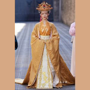 影楼写真服装唐装汉服皇后贵妃装大拖尾华丽服装走秀舞台装中国风