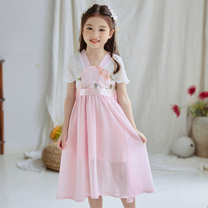 布布发现童装女童汉服小女孩连衣裙2021夏新款古风襦裙仙女古装裙