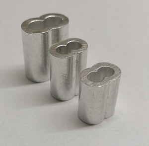 8字八字形铝套 钢丝绳用椭圆形铝扣 铝套 铝夹头 接头 卡头 1.5mm