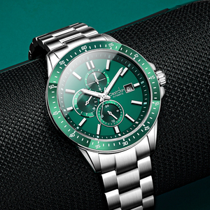 正品瑞士邦顿绿水鬼防水手表男士多功能夜光全自动机械表十大名牌