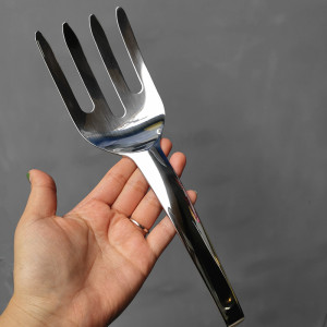 304不锈钢沙拉叉沙律搅拌工具大叉子凉菜叉分餐叉大号公用叉生蚝