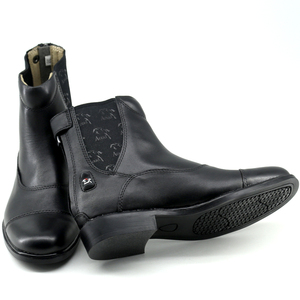 马术短靴牛皮黑色骑马靴专业男女马靴防滑骑士靴马术装备