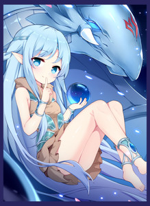 【黑猫卡牌】游戏王-妹套- 青眼白龙娘化 青眼少女? 卡垫 卡套