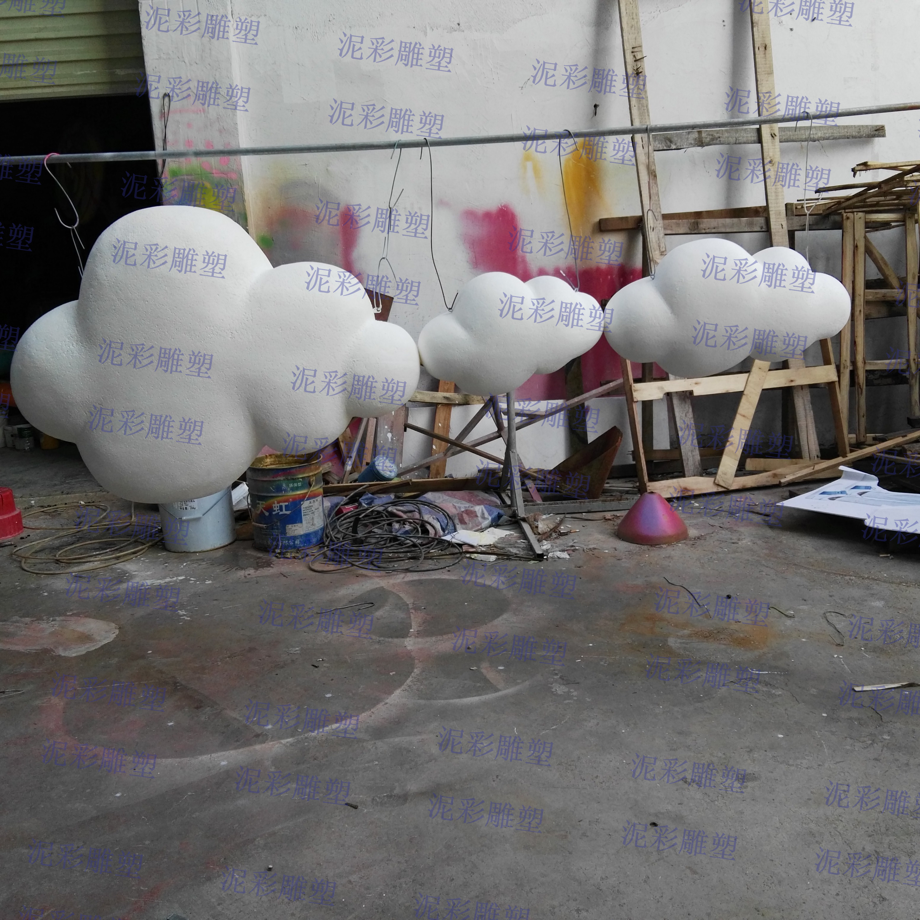 泡沫雕塑云朵仿真道具云朵商场美陈道具婚庆道具舞美道具玻璃钢