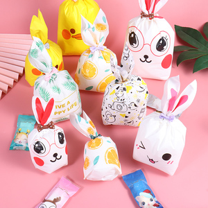 兔耳朵包装袋圣诞曲奇饼干牛轧糖零食奶枣糖果纸雪花酥手提自封袋