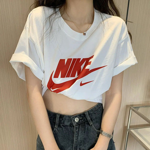 nike耐克短袖女纯棉宽松新款夏季t恤情侣款百搭男女同款半袖圆领
