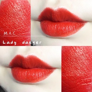 正品mac魅可607珊瑚橘红色lady danger 砖红602chili小辣椒子弹头
