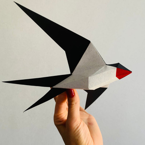 002人付款淘宝儿童益智手工制作动物仿真小鸟山雀麻雀diy立体3d纸模型