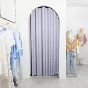 服装店试衣间门帘布帘更衣室帘子门洞换衣帘女装店试衣帘定制布帘