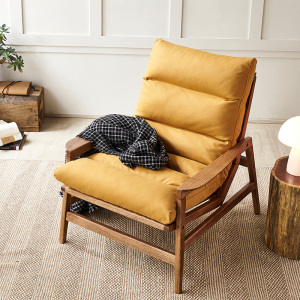 单人位沙发椅实木休闲