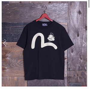 000人付款淘宝日产evi福神su惠比寿双面印花刺绣短袖t恤日本官网代购