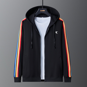 春秋乔丹卫衣男宽松休闲长袖开衫运动上衣潮流百搭情侣连帽外套女