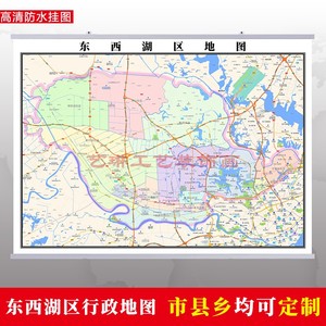 武汉市东西湖区地图挂图行政交通地形城区街道办公室2020电子定制