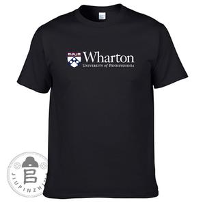 宾夕法尼亚大学沃顿商学院校服T恤衫WHARTON美国大学纪念品衣服&