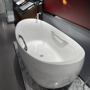 toto独立浴缸单人一体晶雅石材质无接缝设计空间大pjy1724hpw