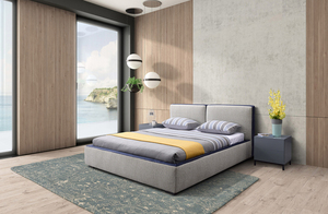 居然之家 法国 卡昂 家居 双人床 布艺 床 北欧