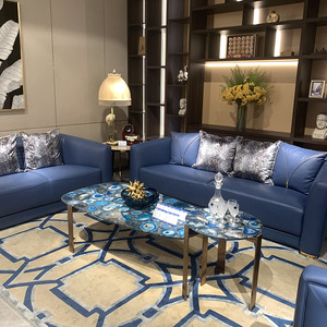 纪梵希赫本意式轻奢镜面香槟金元素沙发单人位双人位三人位