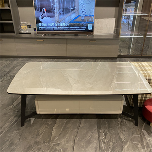 欧派大理石岩板茶几电视柜组合轻奢现代简约小户型北欧桌客厅家用