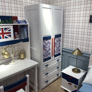 000人付款天猫多喜爱衣柜现代简约家用卧室整体组装实木经济型双门