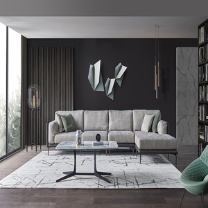 东方名狮d-2266皮布结合沙发