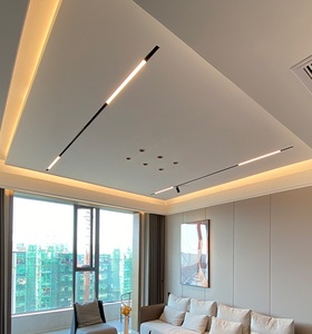 新特丽 嵌入式磁吸轨道灯 天花吊顶石膏板线条灯铝槽灯 锡沪路