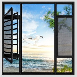 欧米德资 平开窗 推拉窗 定制窗 隔音隔热断桥铝合金封阳台卧室窗