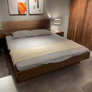 百强新德堡实木卧室系列实木高箱床实木床主卧储物双人高箱简约