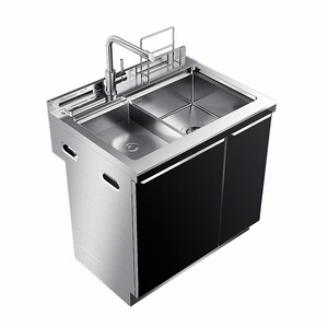 亿田 entive e95集成水槽嵌入式烘干一体机一级能效不锈钢