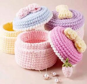 公主收纳盒钩针图解实用日用品钩织毛线编织手工diy教程文字版解