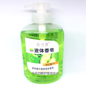 欧柏丽液体香皂液果萃洗澡洗手洗脸多用洁肤清香型包邮500ml*3瓶